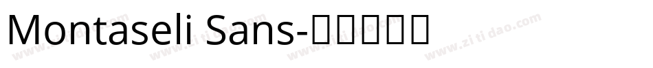 Montaseli Sans字体转换